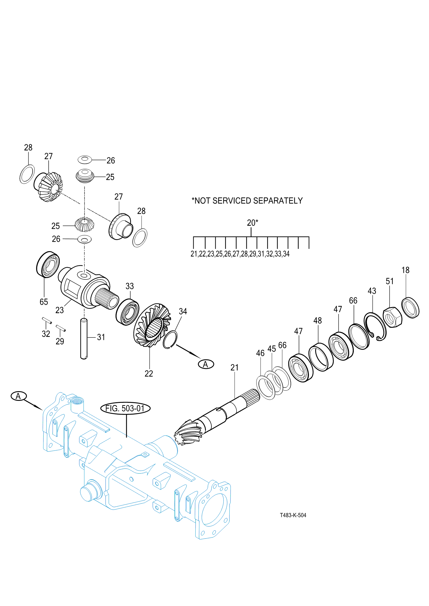 504 - FRONT DIFFERENTIAL GEARS