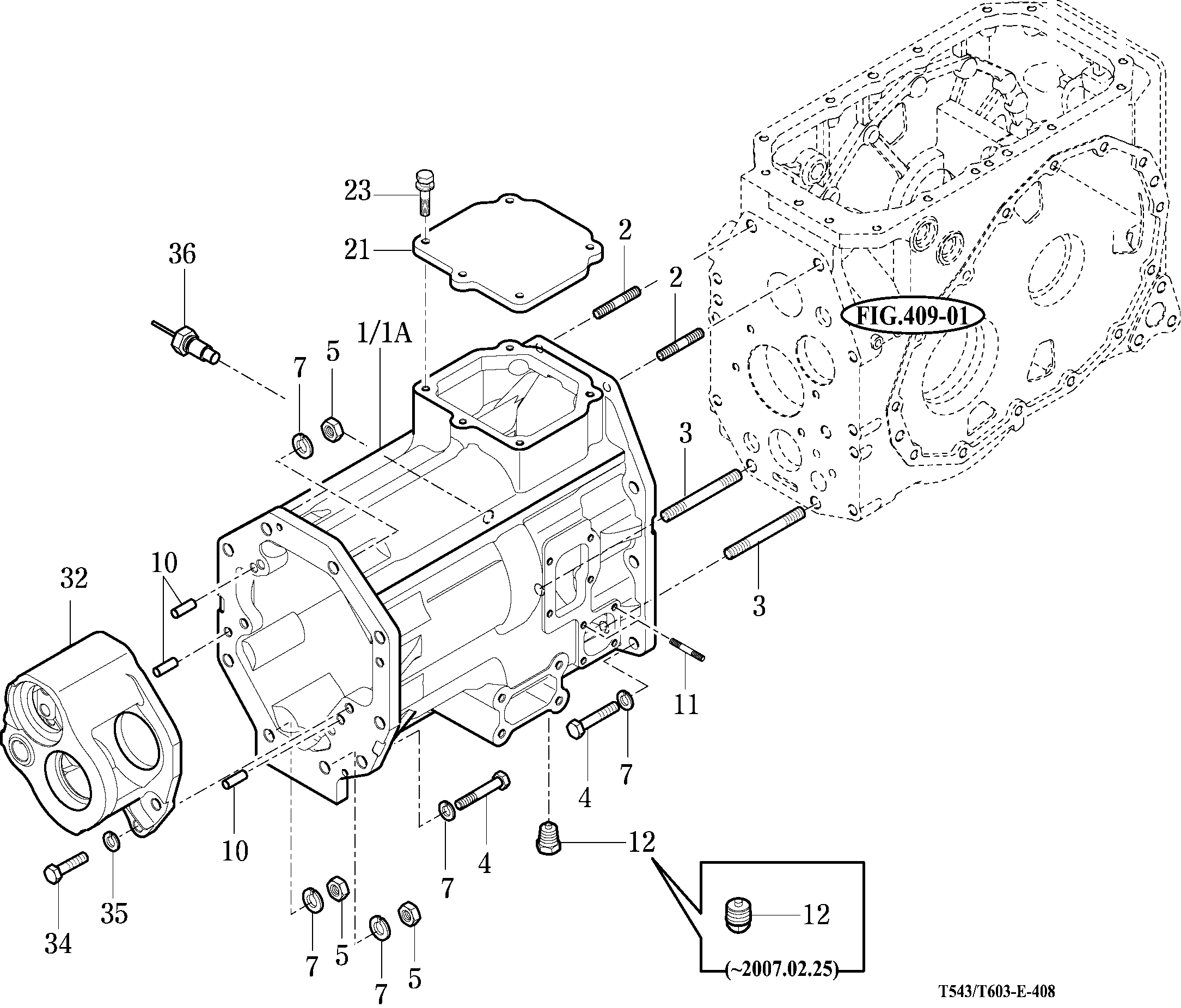 408 - TRANSMISSION MID CASE