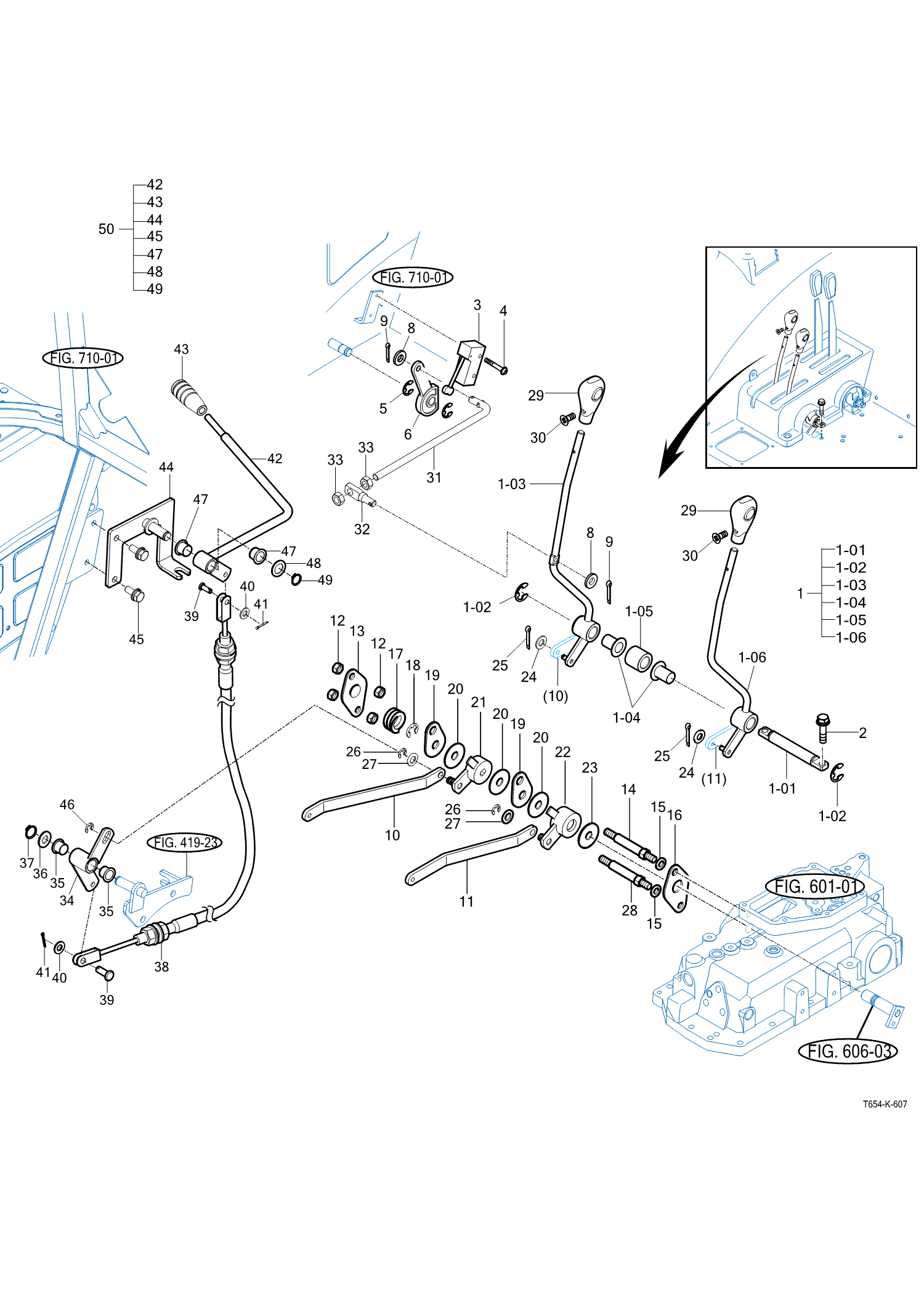 607 - POSITION & DRAFT LEVER (2020-10-27 ~) 607 - POSITION & DRAFT LEVER (2020-10-27 ~)