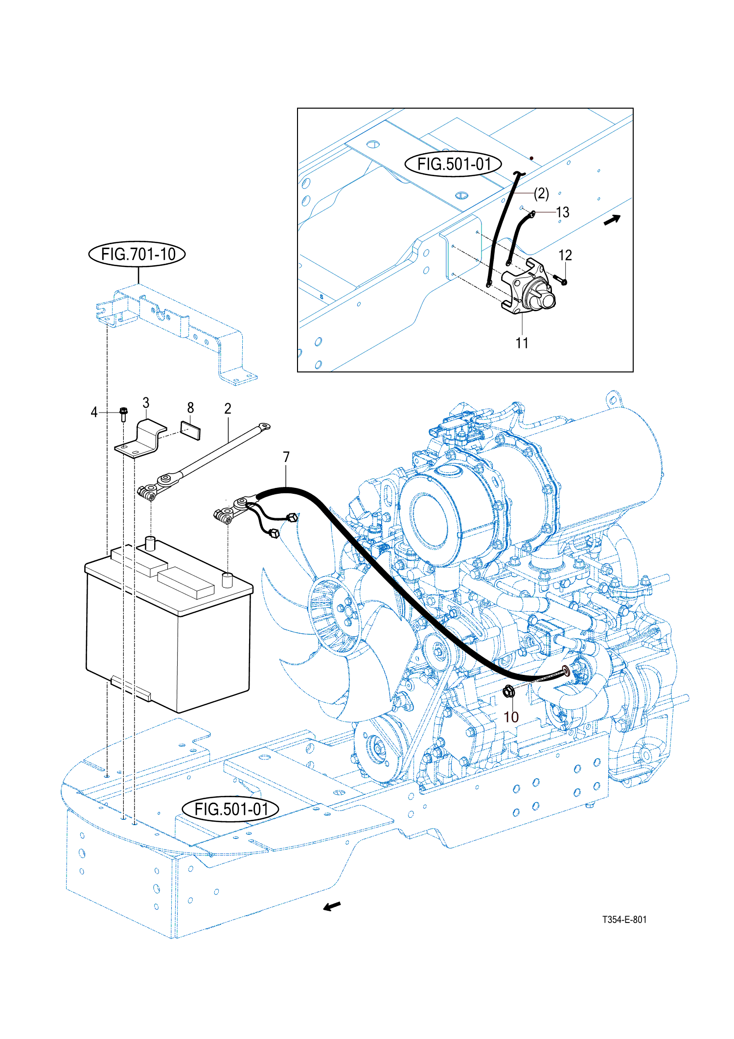 801 - BATTERY & MOUNTING