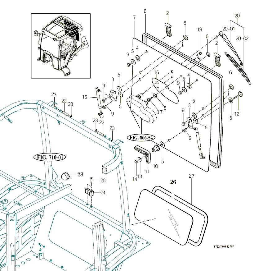 712 - REAR GLASS