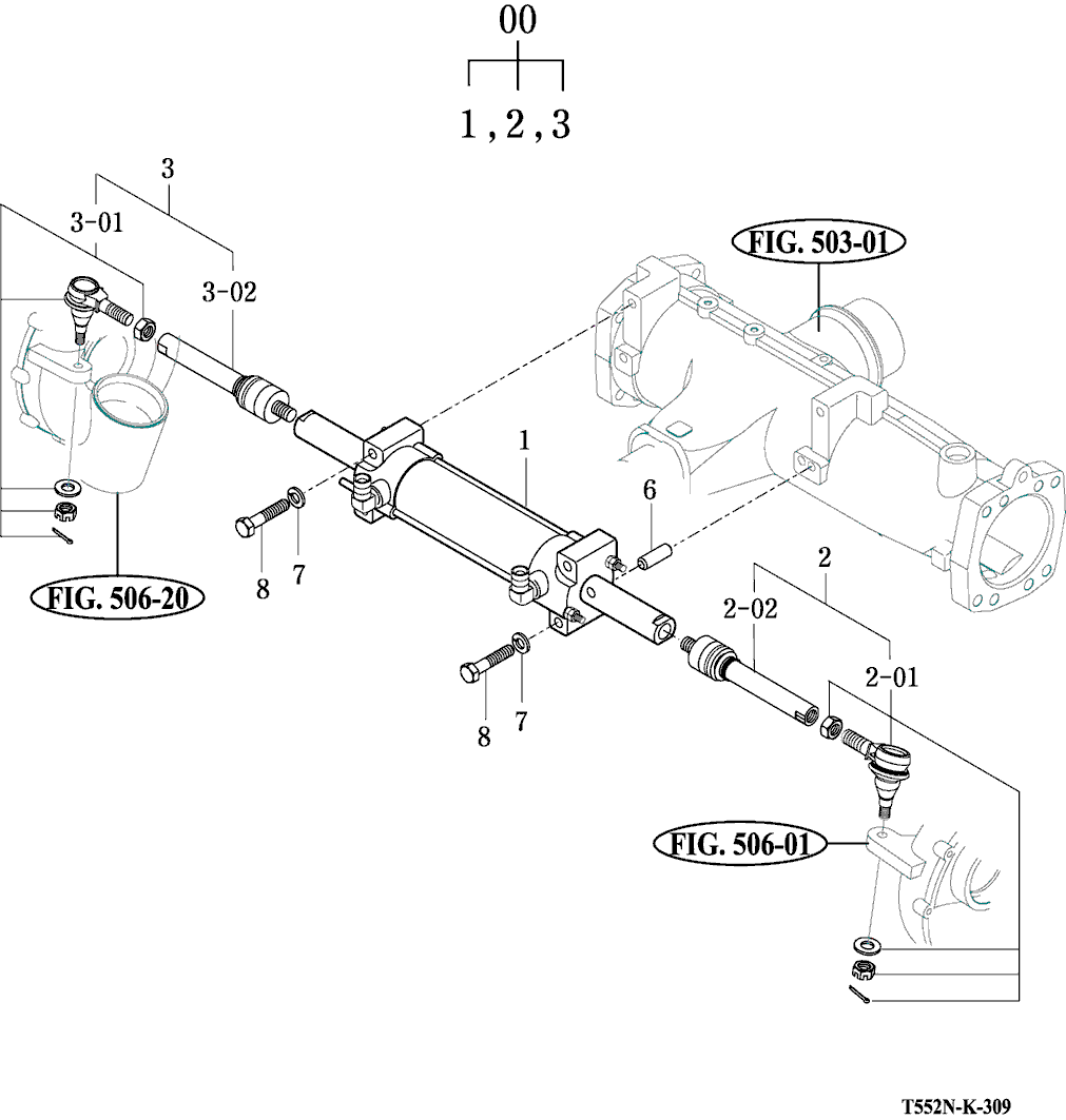 309 - POWER STEERING CYLINDER