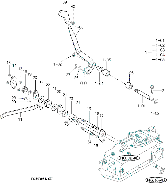 607 - POSITION LEVER