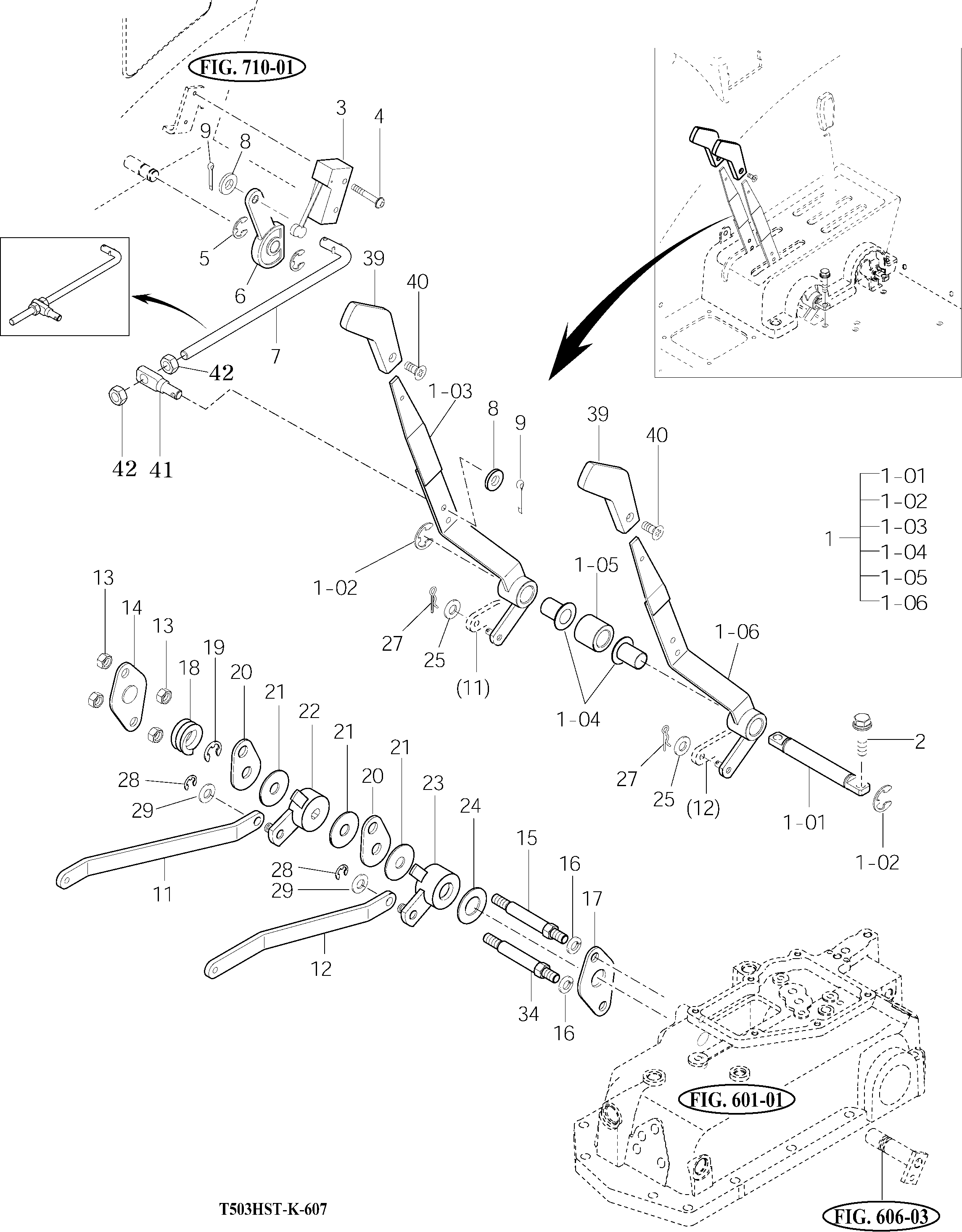 607 - POSITION & DRAFT LEVER