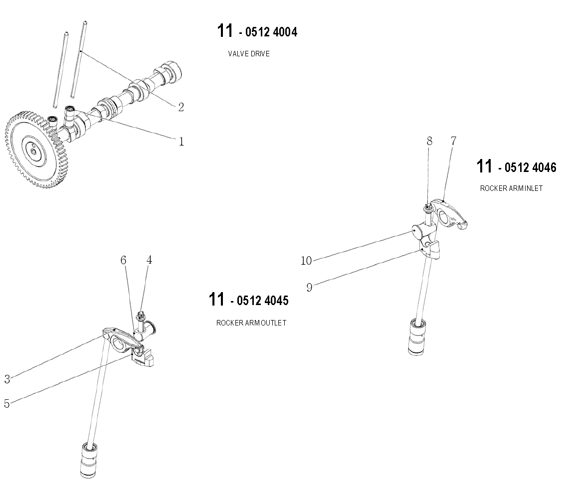 011 - VALVE DRIVE / ROCKER ARM OUTLET / ROCKER ARM INPUT