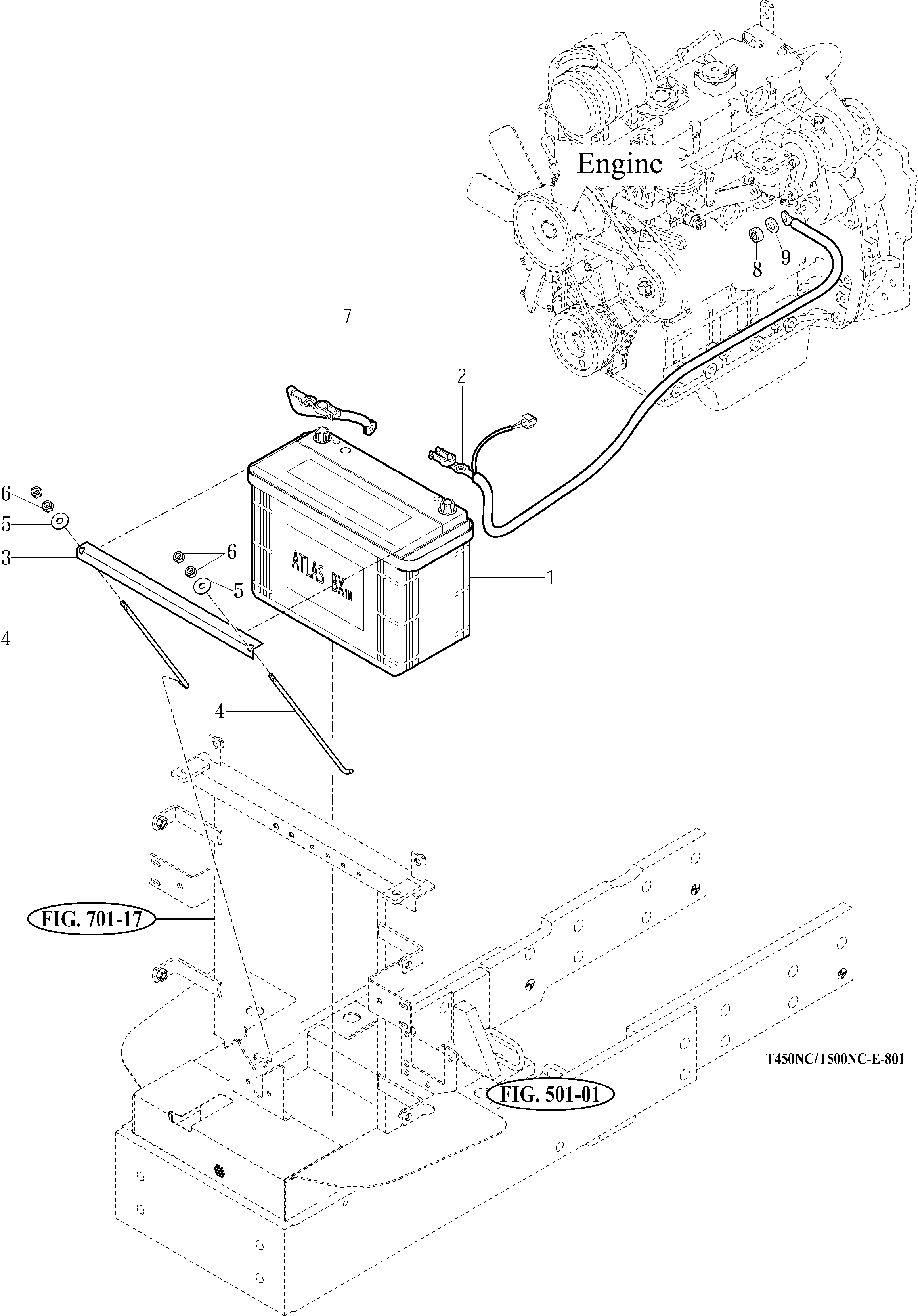 801 - BATTERY & MOUNTING