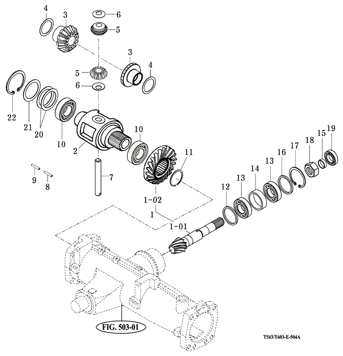 504 - FRONT DIFFERENTIAL GEARS