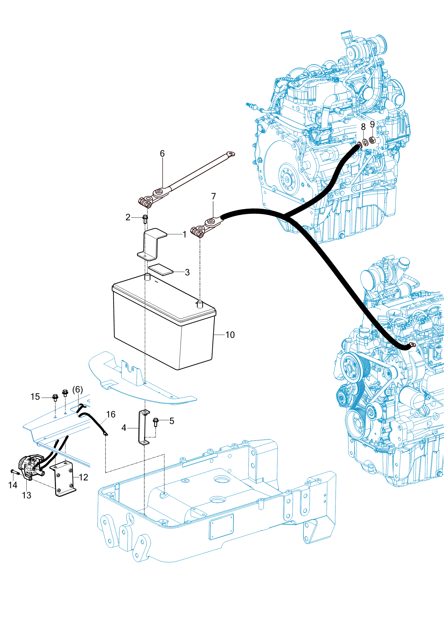 801 - BATTERY & MOUNTING