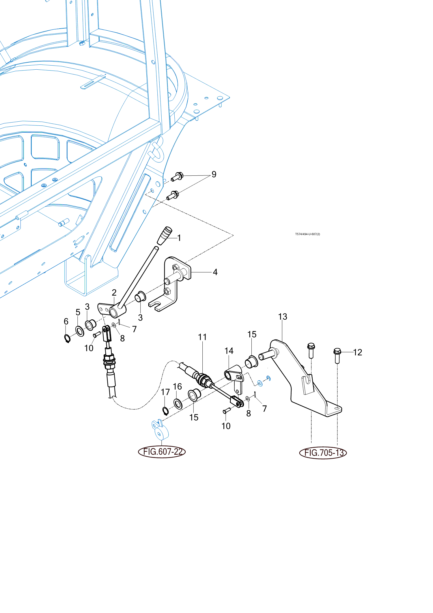 607-2 - POSITION & DRAFT LEVER (2) 607-2 - POSITION & DRAFT LEVER (2)