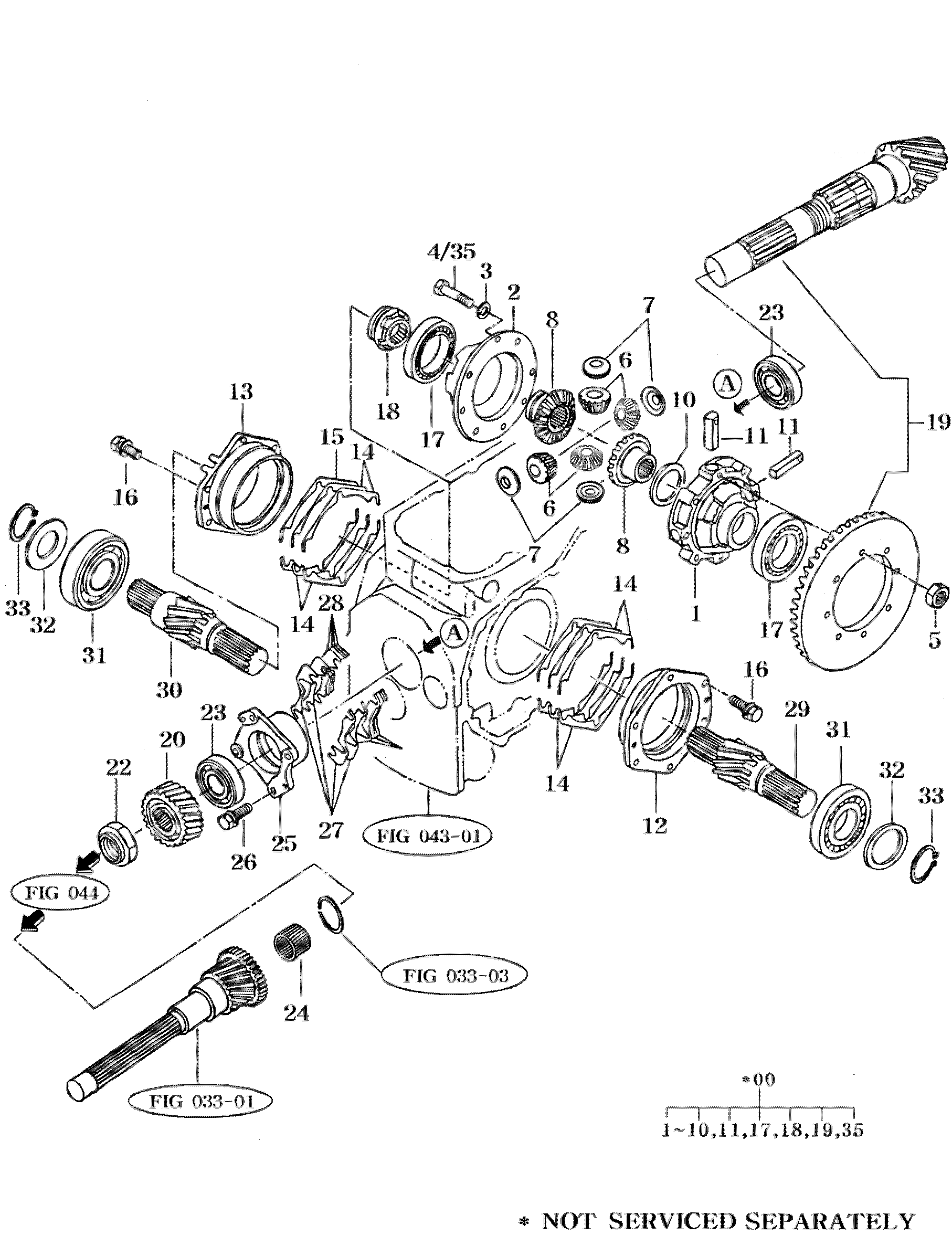 054 - REAR DIFFERENTIAL GEARS