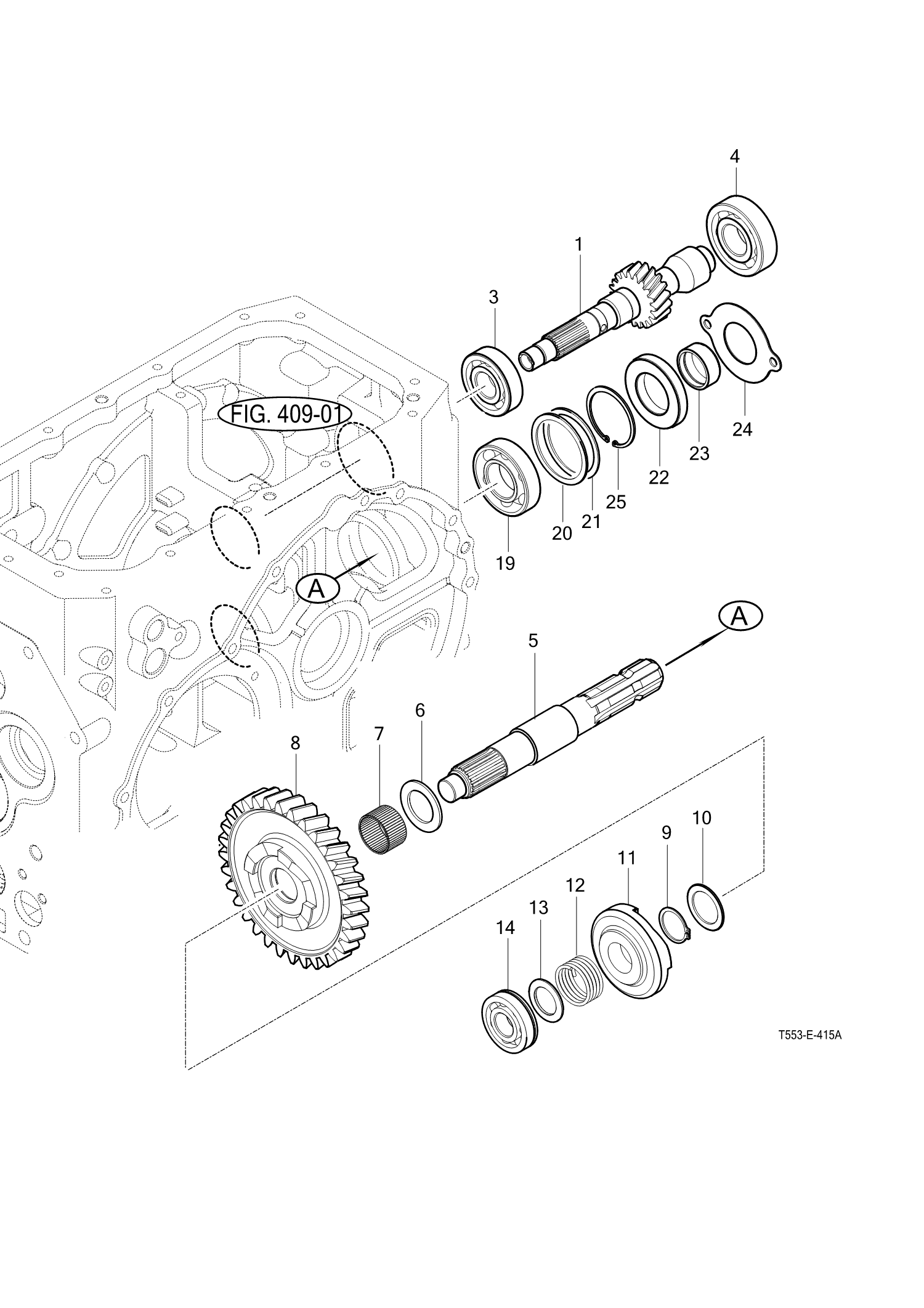 415 - P.T.O CHANGE GEARS