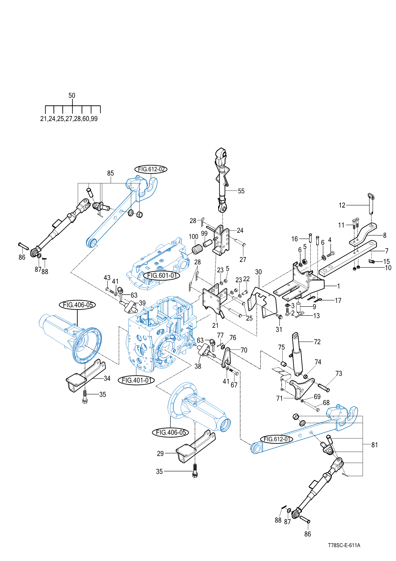 611A - HITCH & 3-P LINK