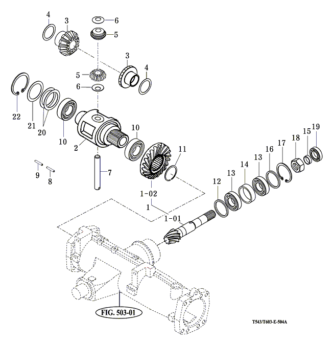 504 - FRONT DIFFERENTIAL GEARS