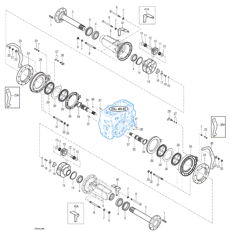 406 - HOUSING , RR AXLE