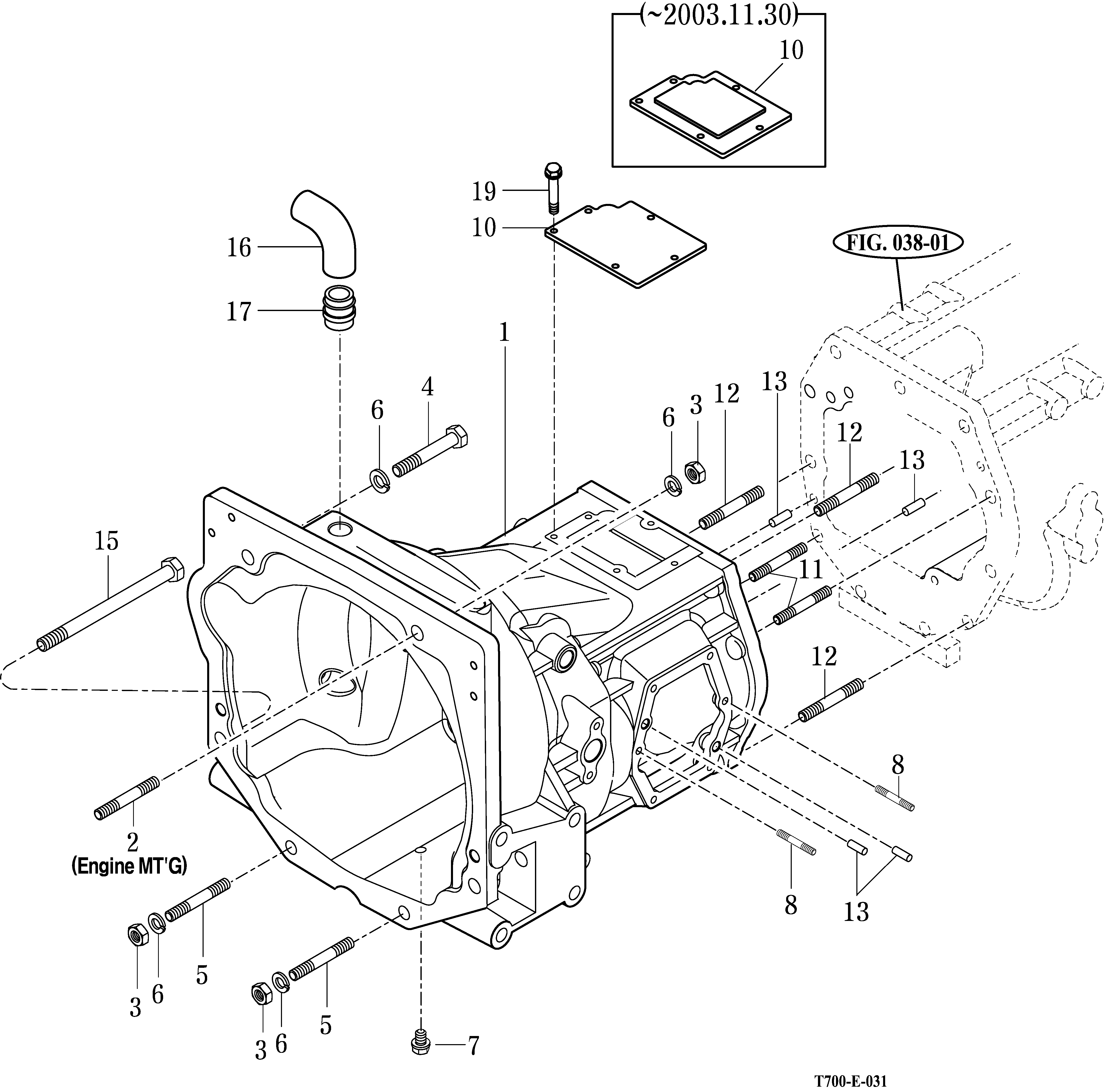 031 - TRANSMISSION FRONT CASE