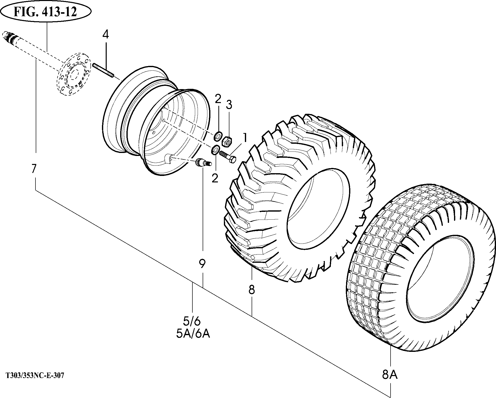 307 - REAR WHEEL MOUNTING