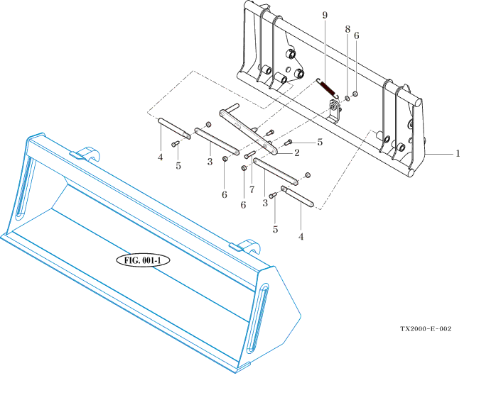002-2 - QUICK ATTACHMENT ASS'Y(EURO TYPE) 002-2 - QUICK ATTACHMENT ASS'Y(EURO TYPE)