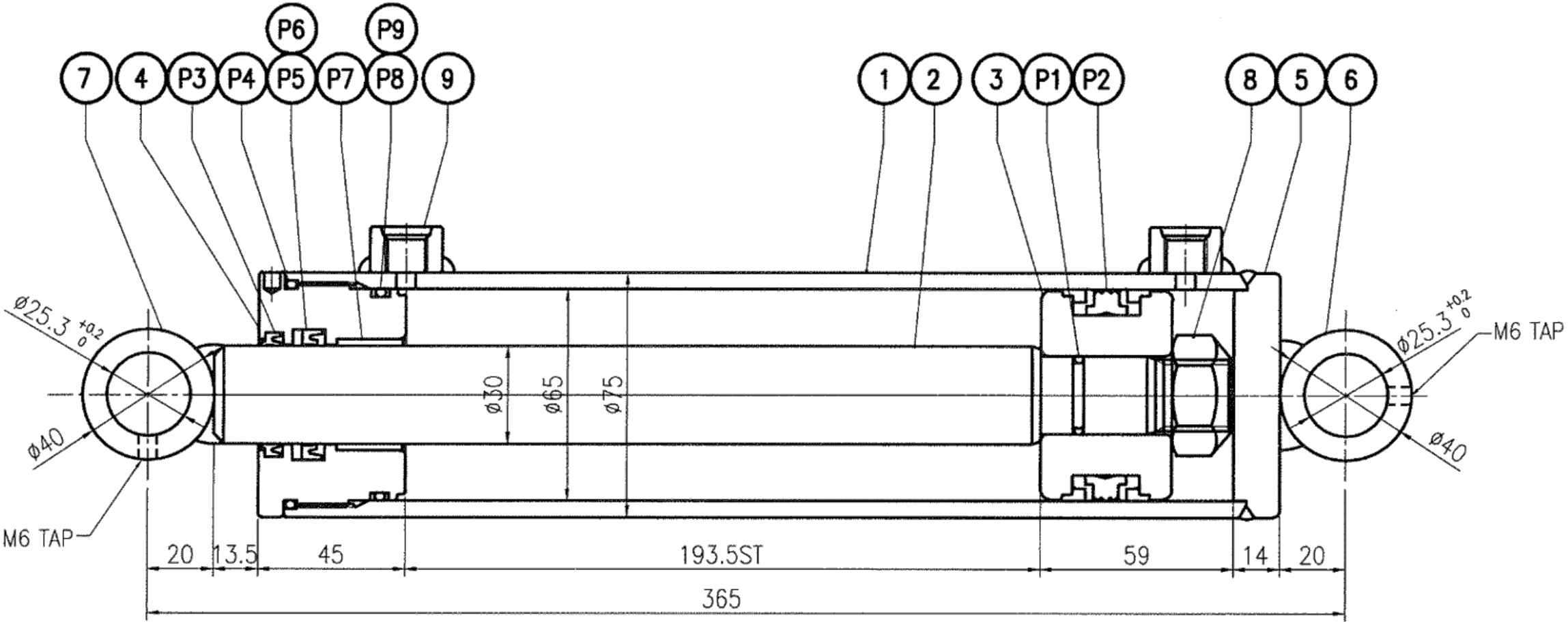 004 - SWING CYLINDER-SEAL KIT