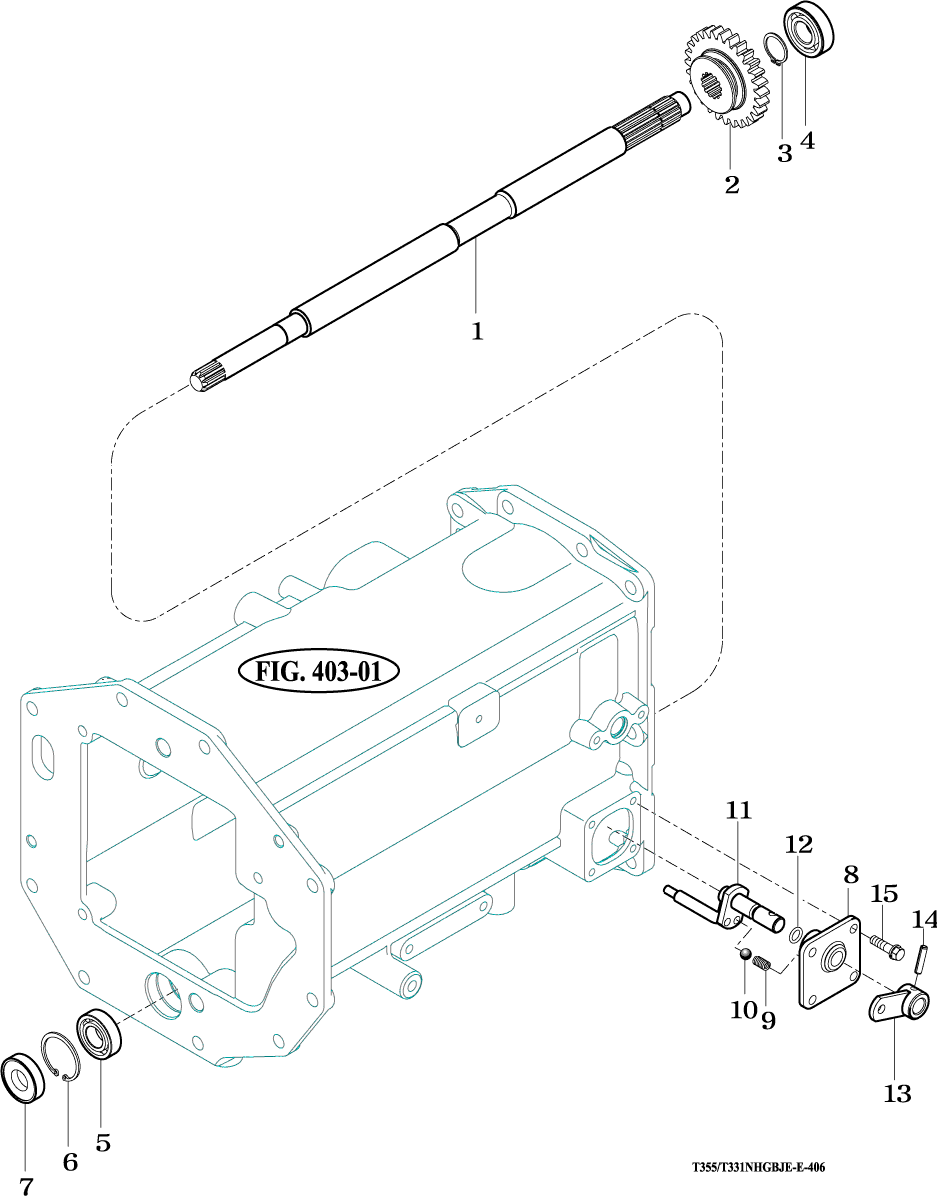 406 - 4WD GEAR & SHIFT LINKAGE