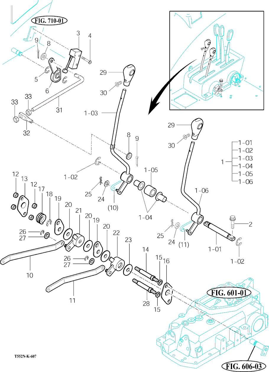 607 - POSITION AND DRAFT LEVER
