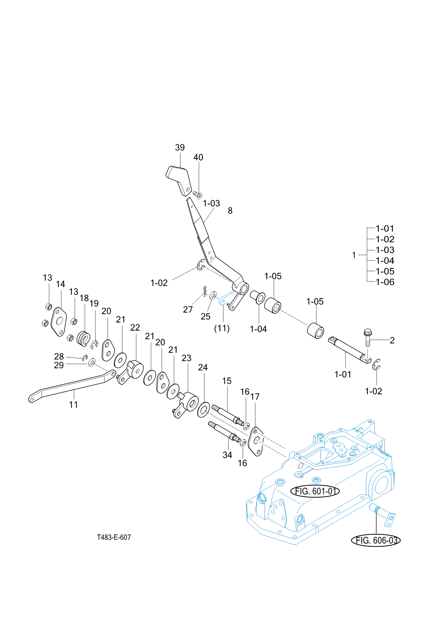 607 - POSITION LEVER