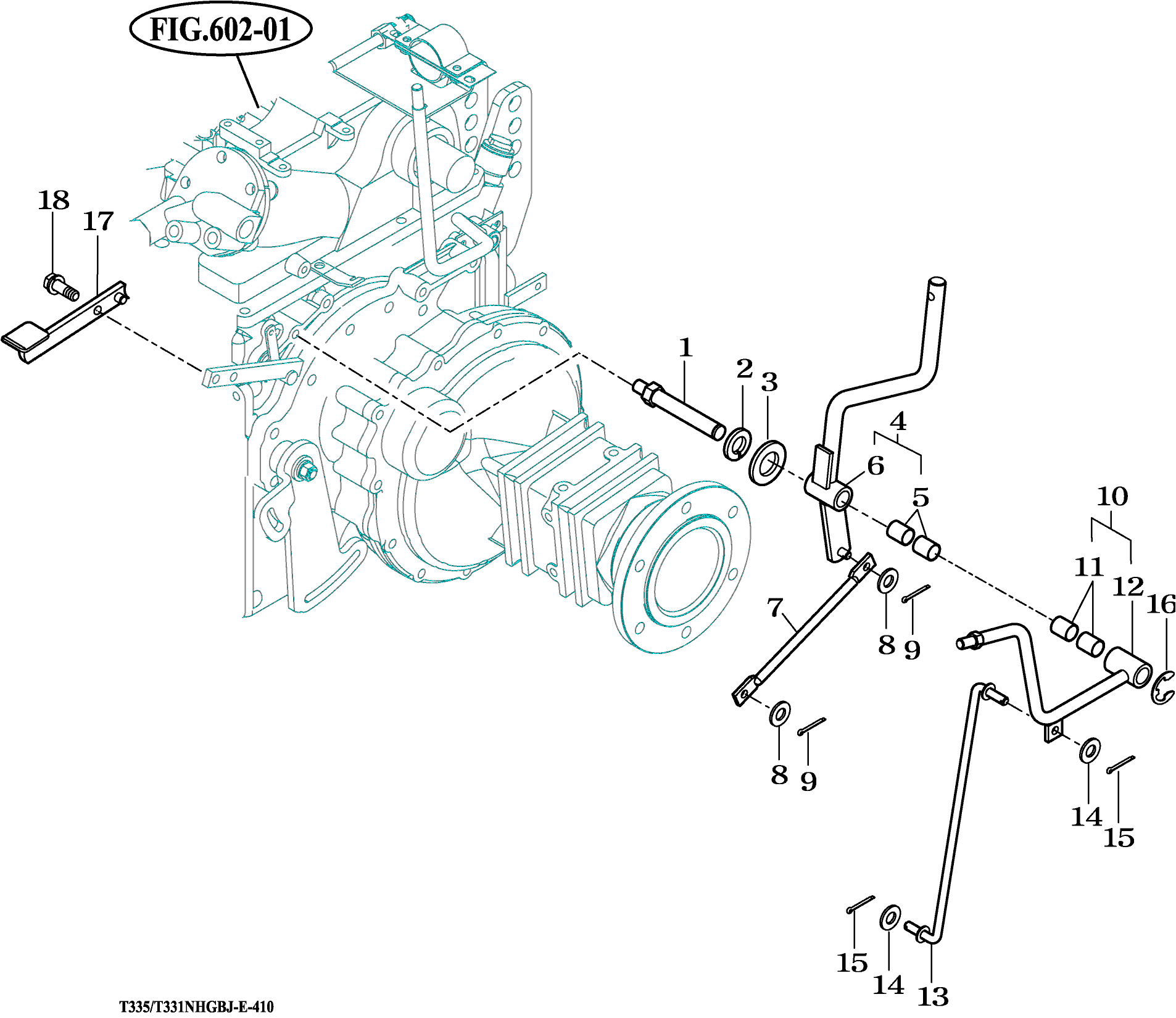 410 - 4WD SHIFT LEVER & LINKAGE