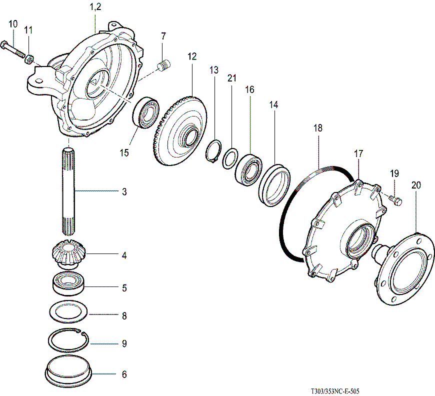505 - FRONT GEAR CASE (2) 505 - FRONT GEAR CASE (2)