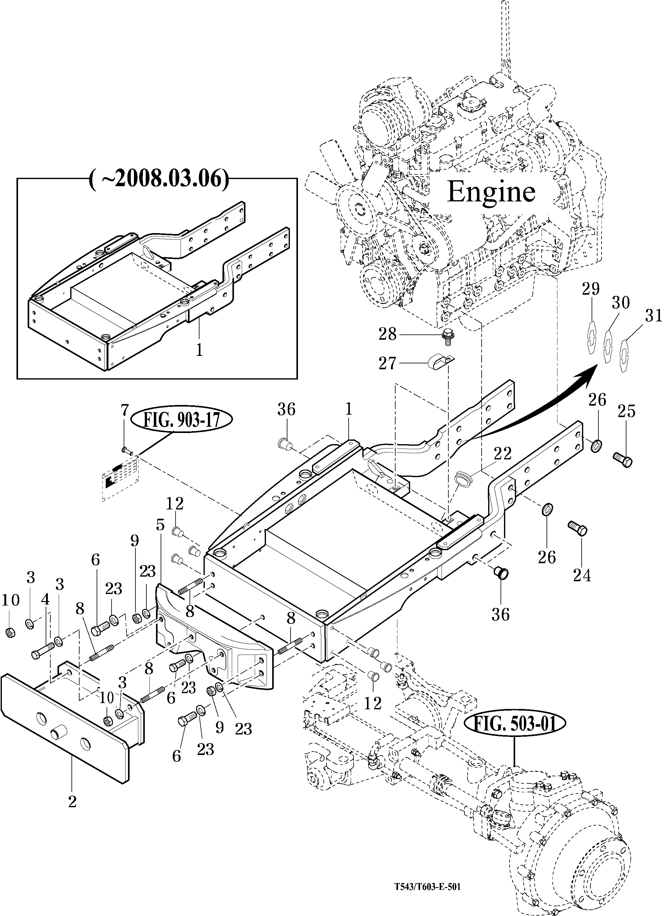 501 - FRONT AXLE SUPPORT