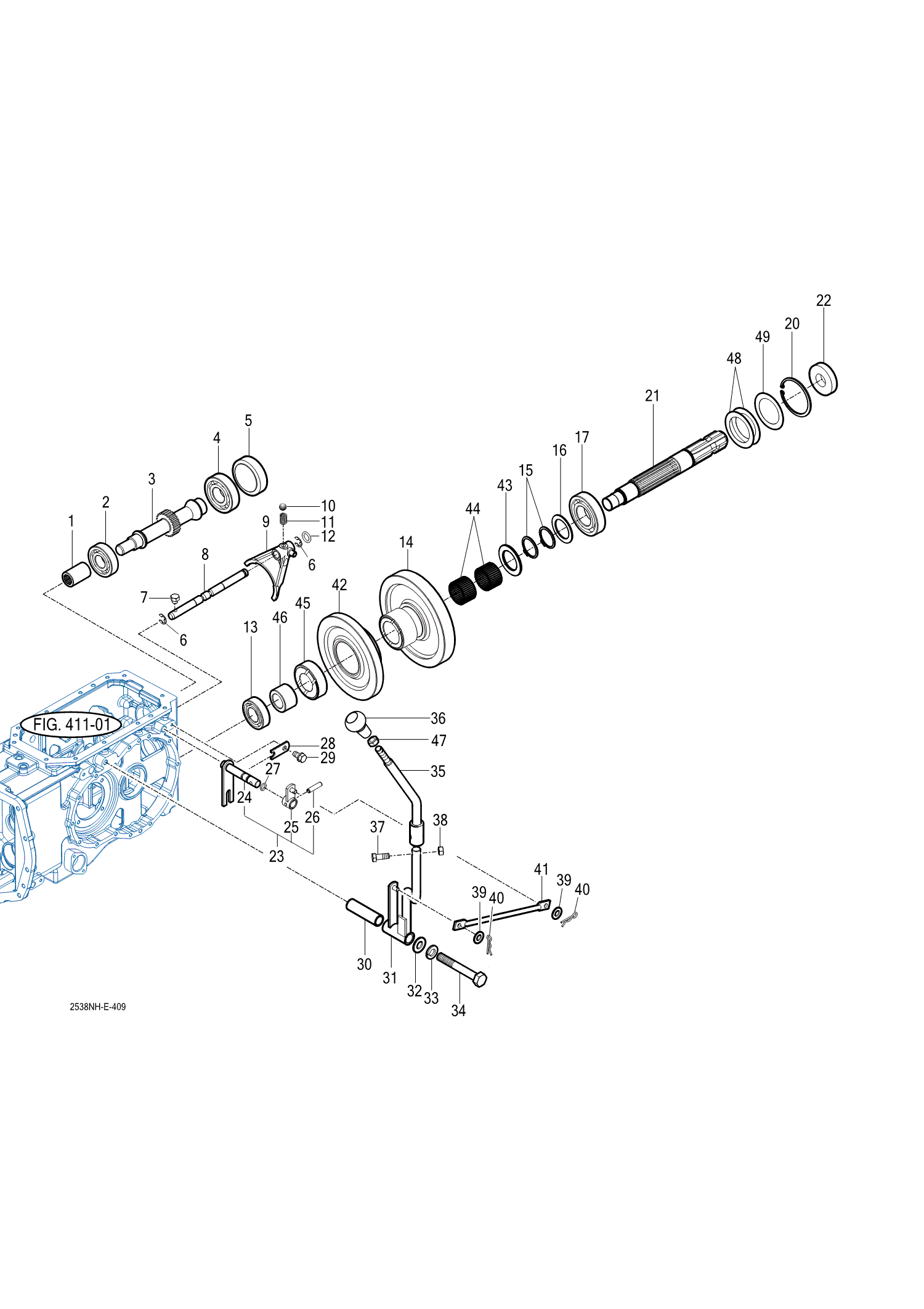 409 - P.T.O CHANGE GEARS