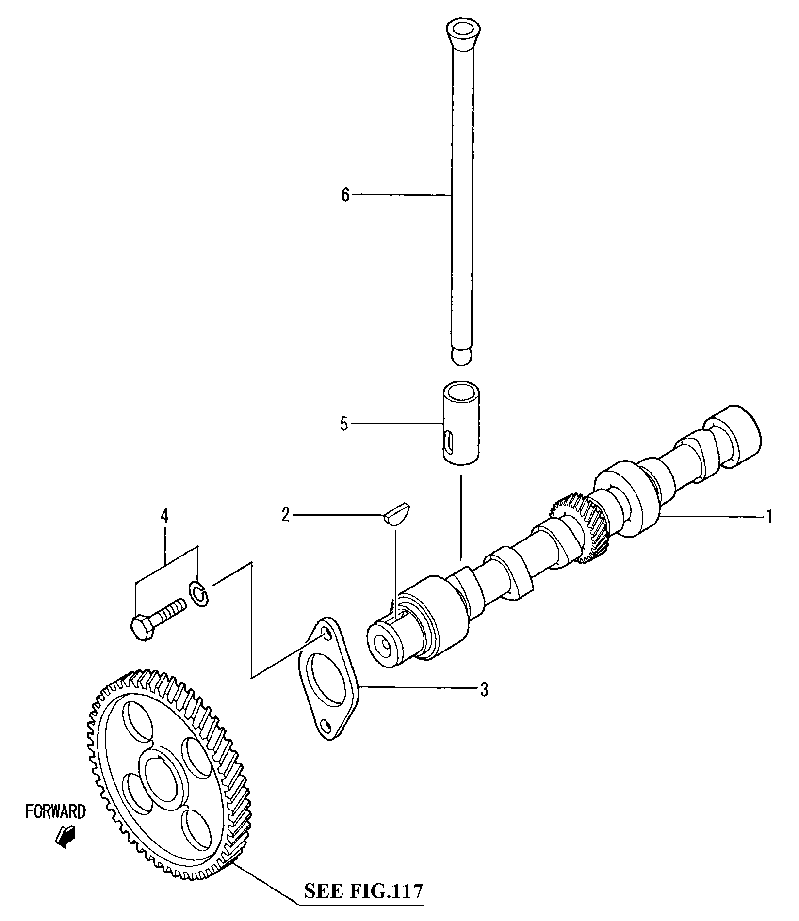 105 - CAMSHAFT & TAPET