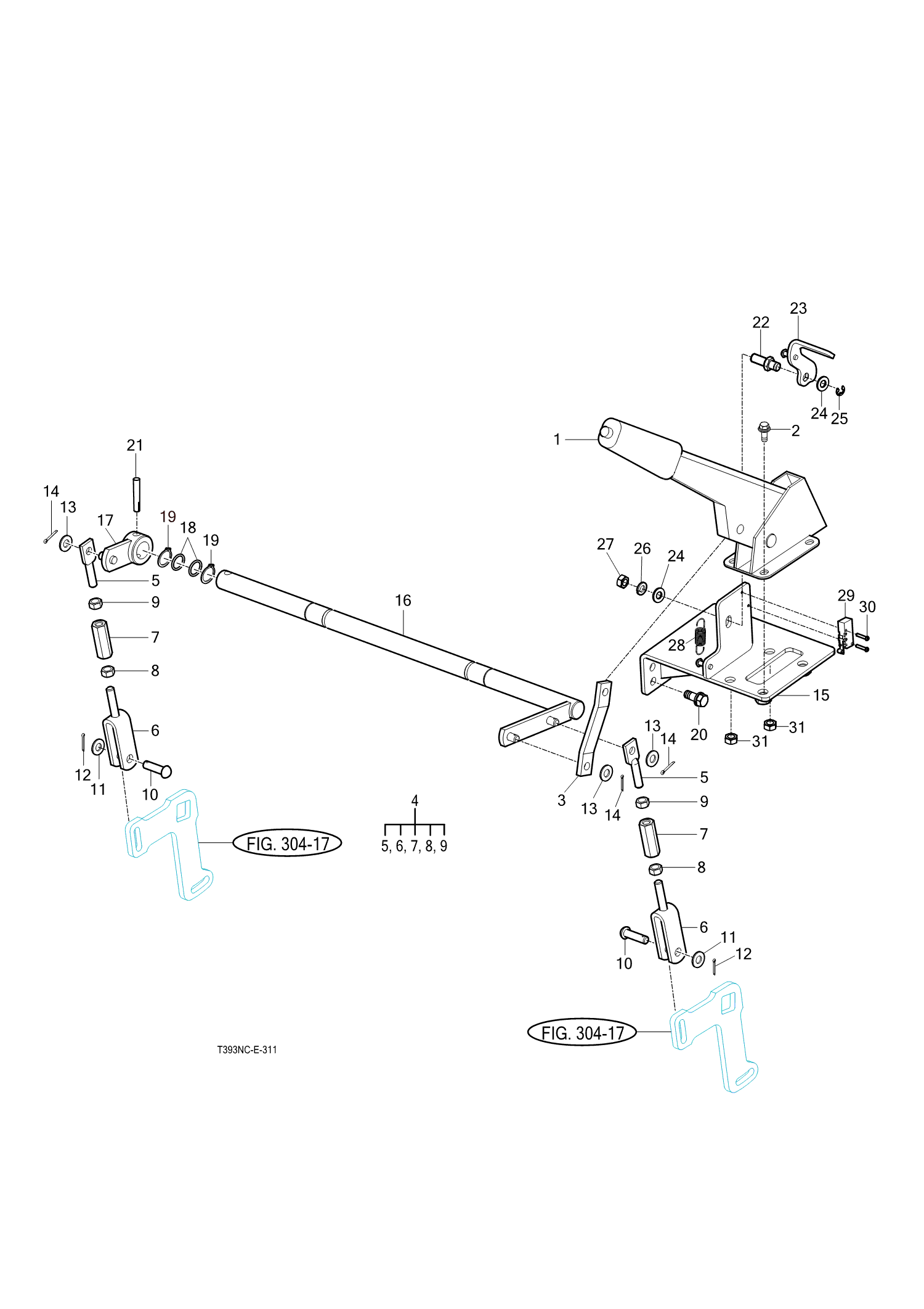 311 - HAND BRAKE LINKAGE