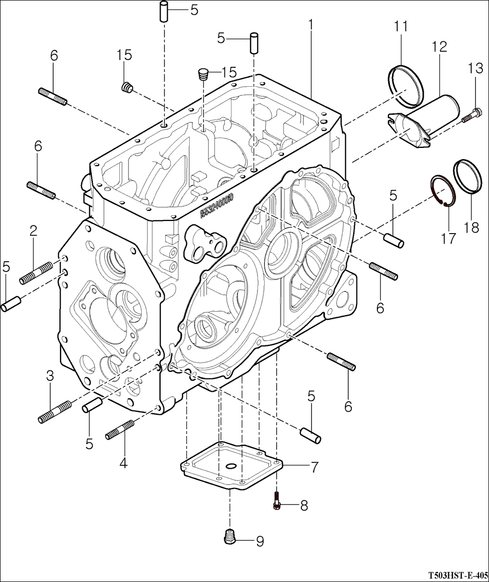405 - TRANSMISSION REAR CASE