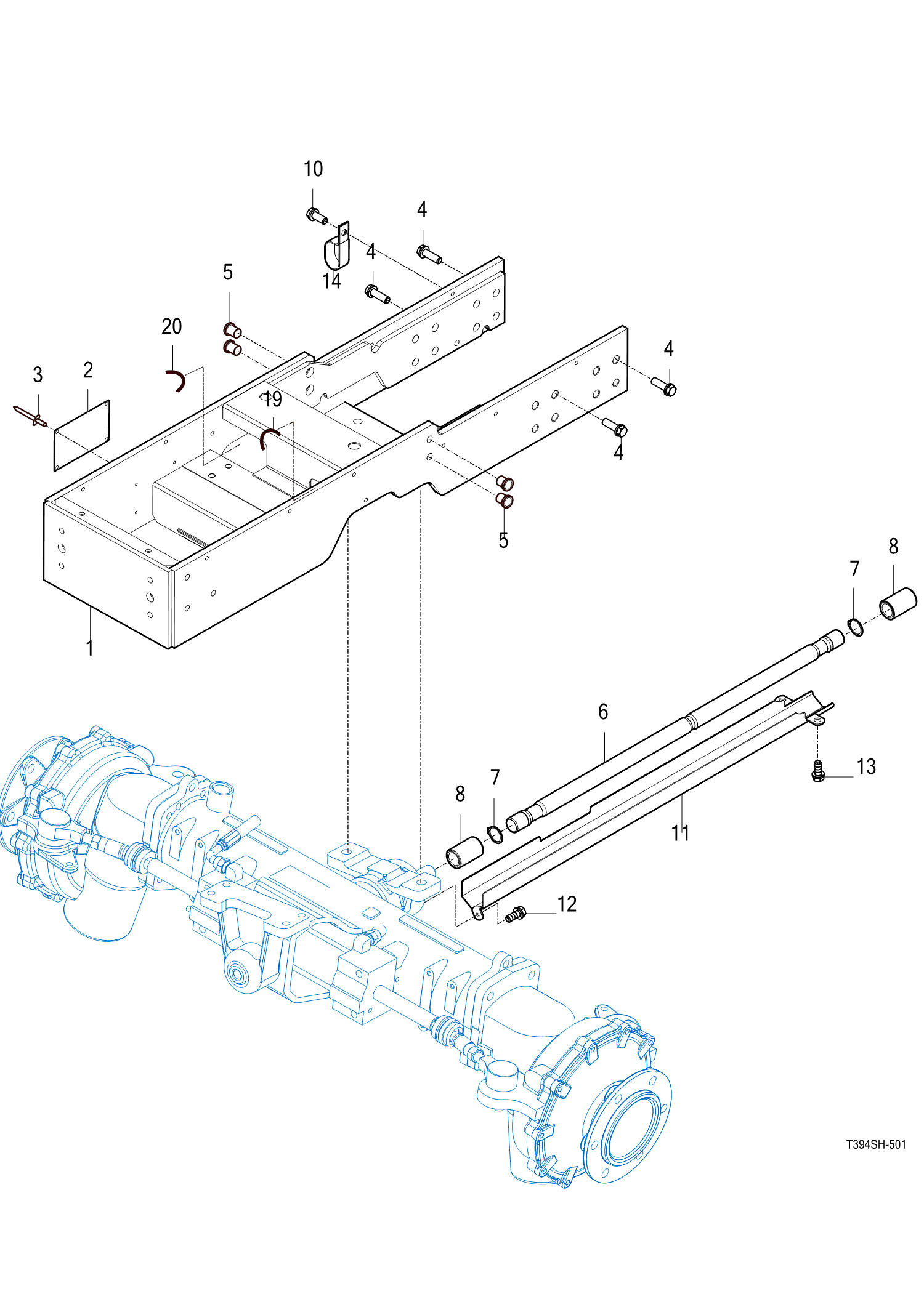 501 - FRONT AXLE BRACKET (2021-07-31 ~)